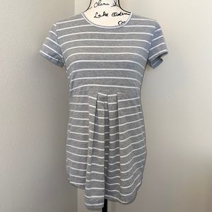 Gray Striped Maternity Top